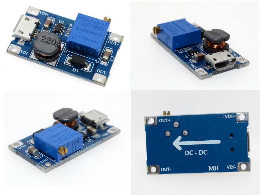 micro USB step up module Adjustable boost DC to DC 2A 5V 9V 12V 28V