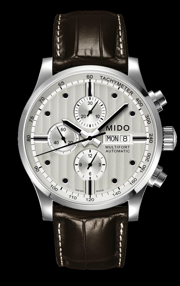 MIDO M005.614.16.031.00 MULTIFORT Gent Auto Chronograph leather silver
