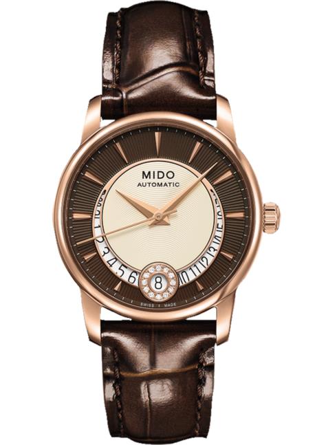 MIDO M007.207.36.291.00 BARONCELLI II Lady Auto Diamonds leather brown