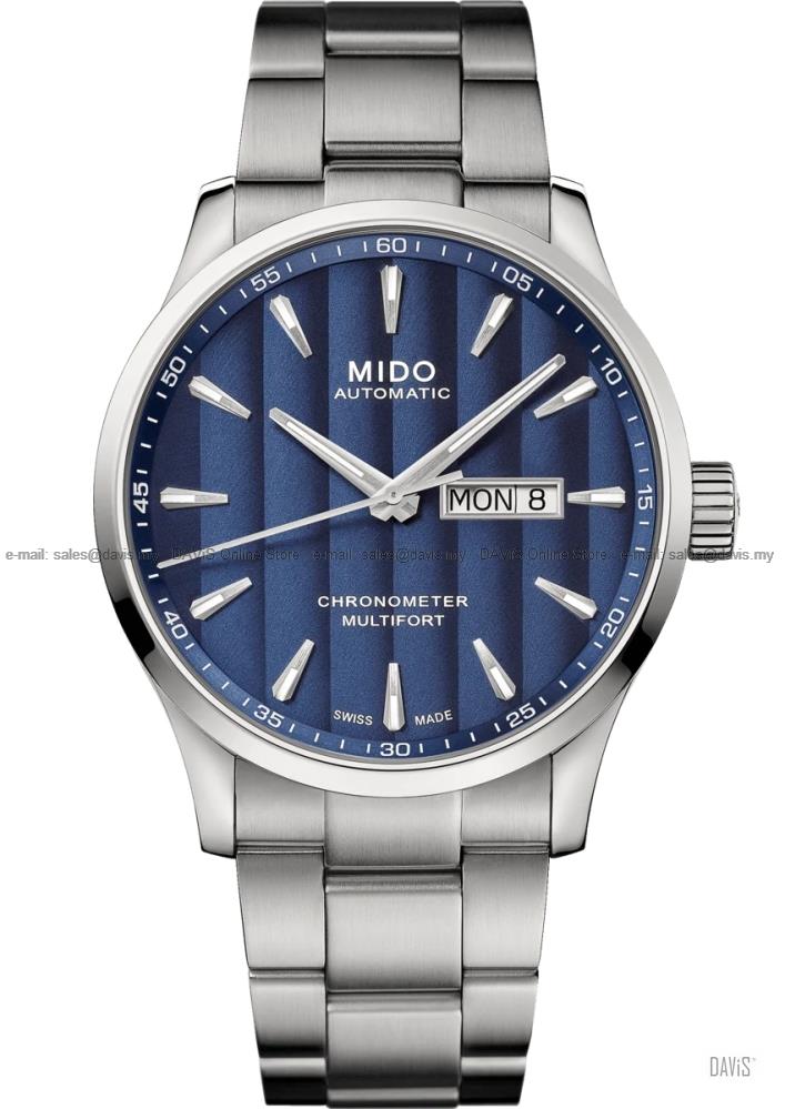 MIDO M038.431.11.041.00 MULTIFORT Chronometer COSC Gent Automatic Blue