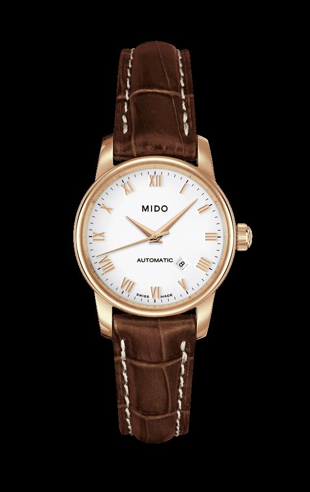 MIDO M7600.3.26.8 BARONCELLI II Lady Automatic leather white rose gold