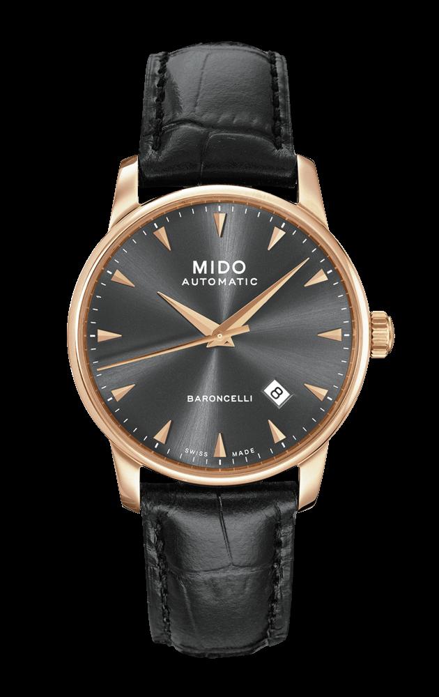 MIDO M8600.3.13.4 BARONCELLI II Gent Automatic leather black rose gold