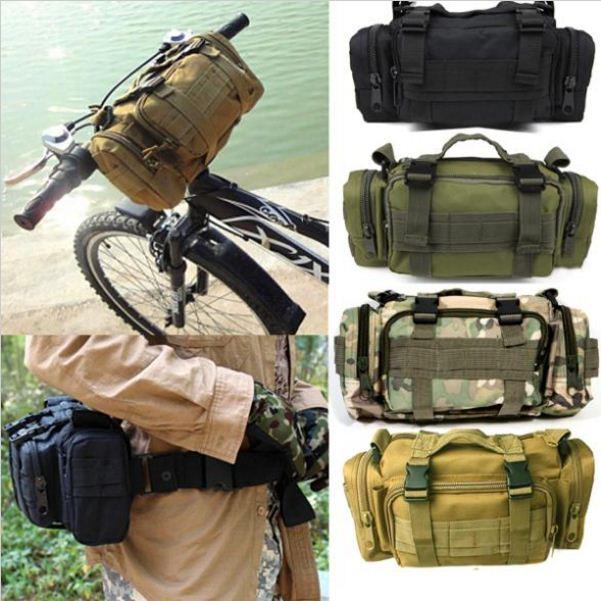 Military Army Bag Shoulder Waist Pouch Sling Cycling Hiking