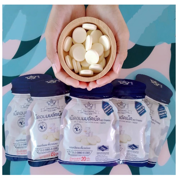 Milk Candy Thailand Milk Tablet ThaiChong Brand Milk Candy 20g 5 Pack
