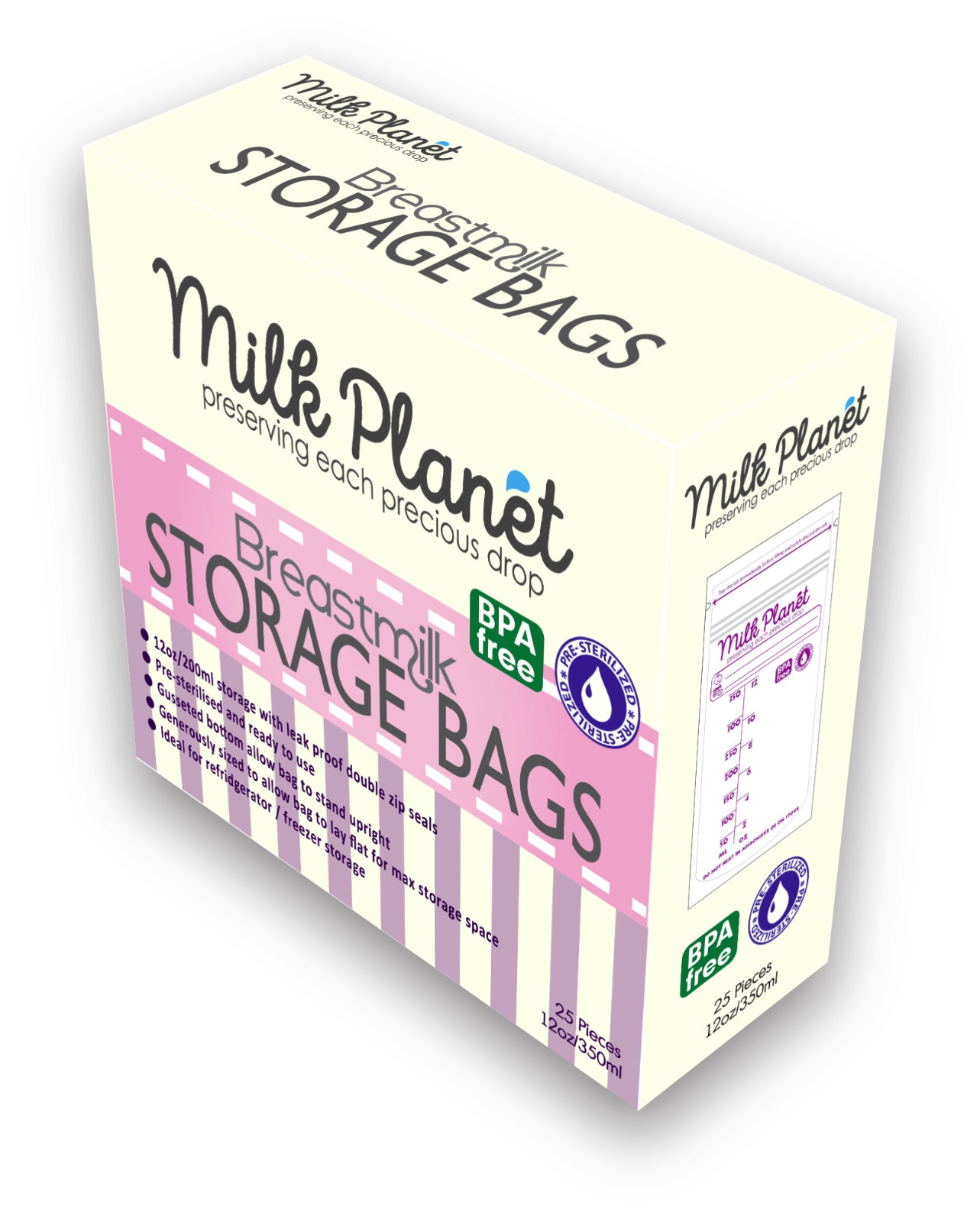 Milk Planet - Breastmilk Storage Bag 12oz/350ml *5pk*
