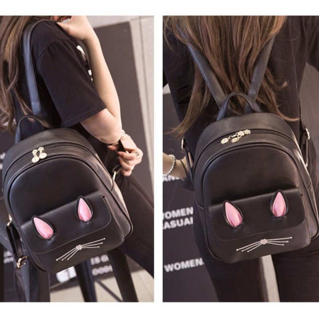 Mimi Ear Backpack Bag Shoulder Bags Cat Cartoon Pack Beg