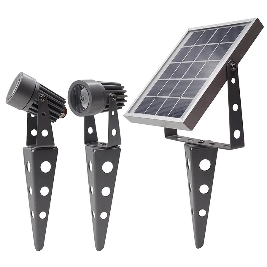 Mini 50X Twin Solar Spotlight Set Gunmetal
