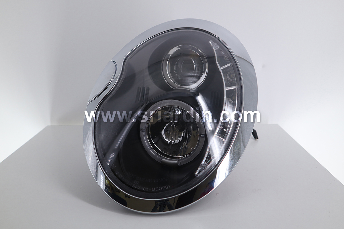Mini Cooper 01-06 Black Projector Headlamp w Ring &amp; LED