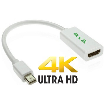 Mini DP Thunderbolt DisplayPort to HDMI Video Converter Adapter Cable 2k x 4k