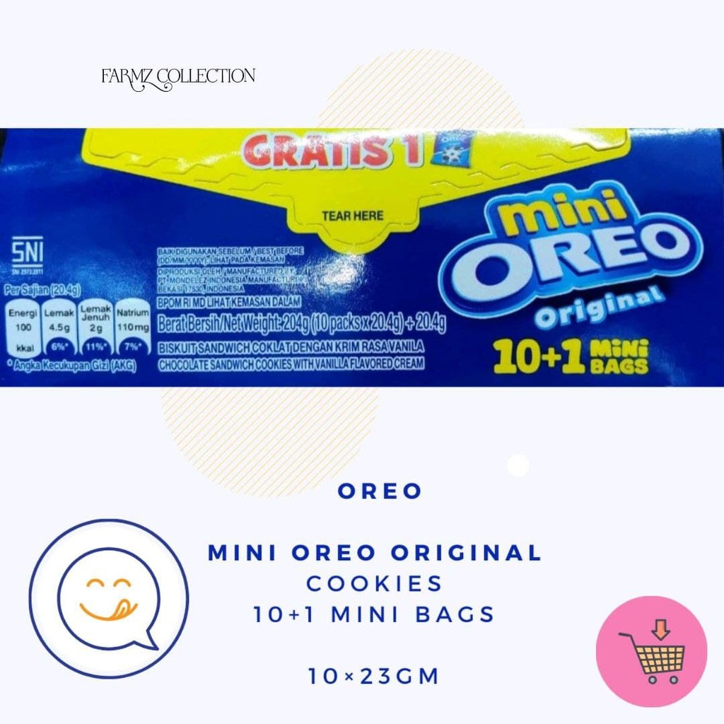 Mini Oreo Original Cookies 10+1 Mini Bags (10 x 23gm)