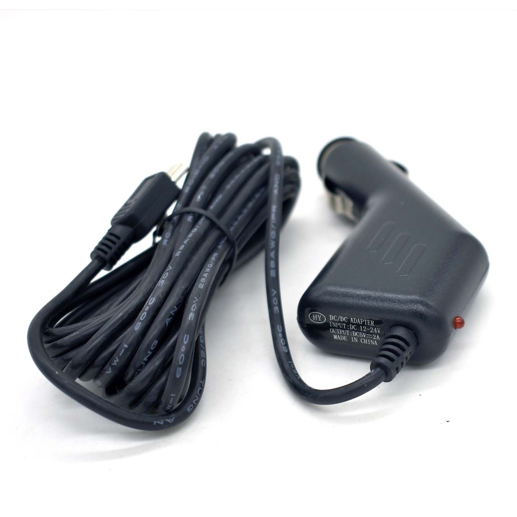 Mini USB Car Charger 5V 2A 3 Meter 3m Cable length GPS Camera Recorder Phone