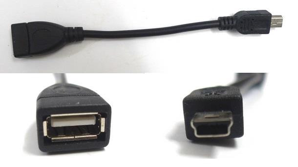 Mini USB OTG Host Cable MP3 Tablet Audio MP4 phone