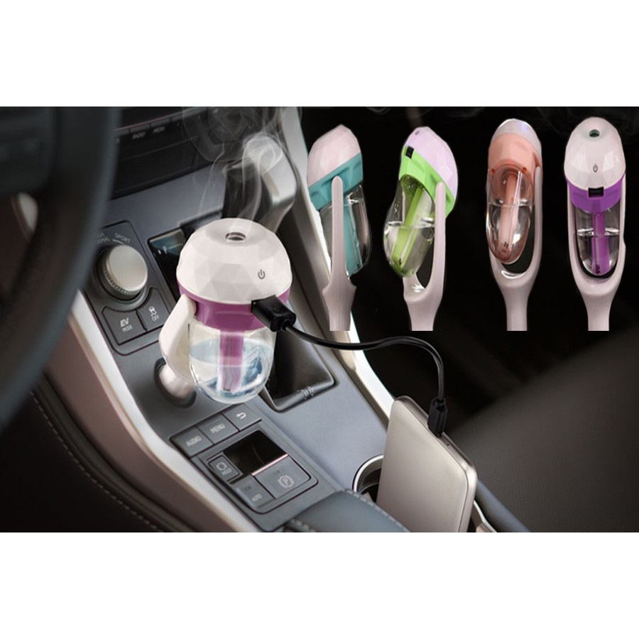 Mini USB Port In Car Charger With Humidifier Atomization Air Purifier