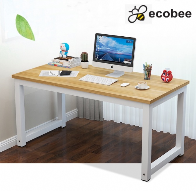 Modern Home Office Ikea Style Desk Table Thick Frame Design 4ft
