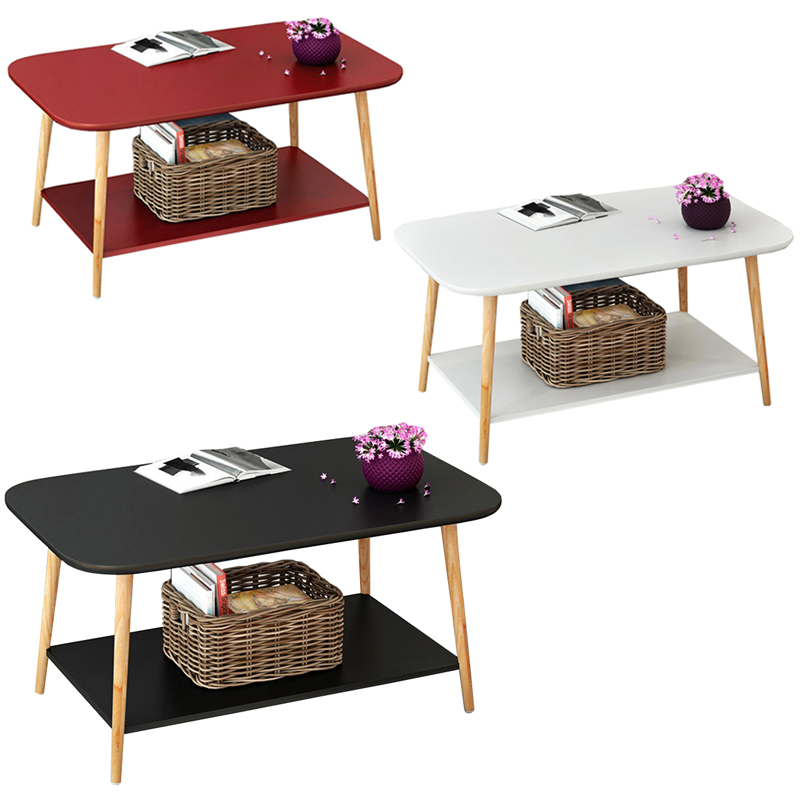 Modern Wood Minimalist Side Mini Coffee Table Small Square