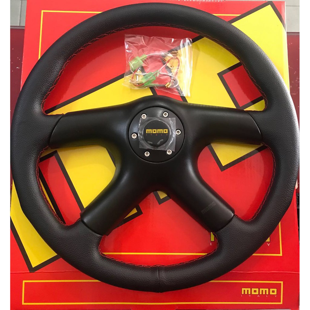 MOMO RALLIART STEERING Deep Dish Racing Steering Wheel 14 &quot;Inch 350mm PVC