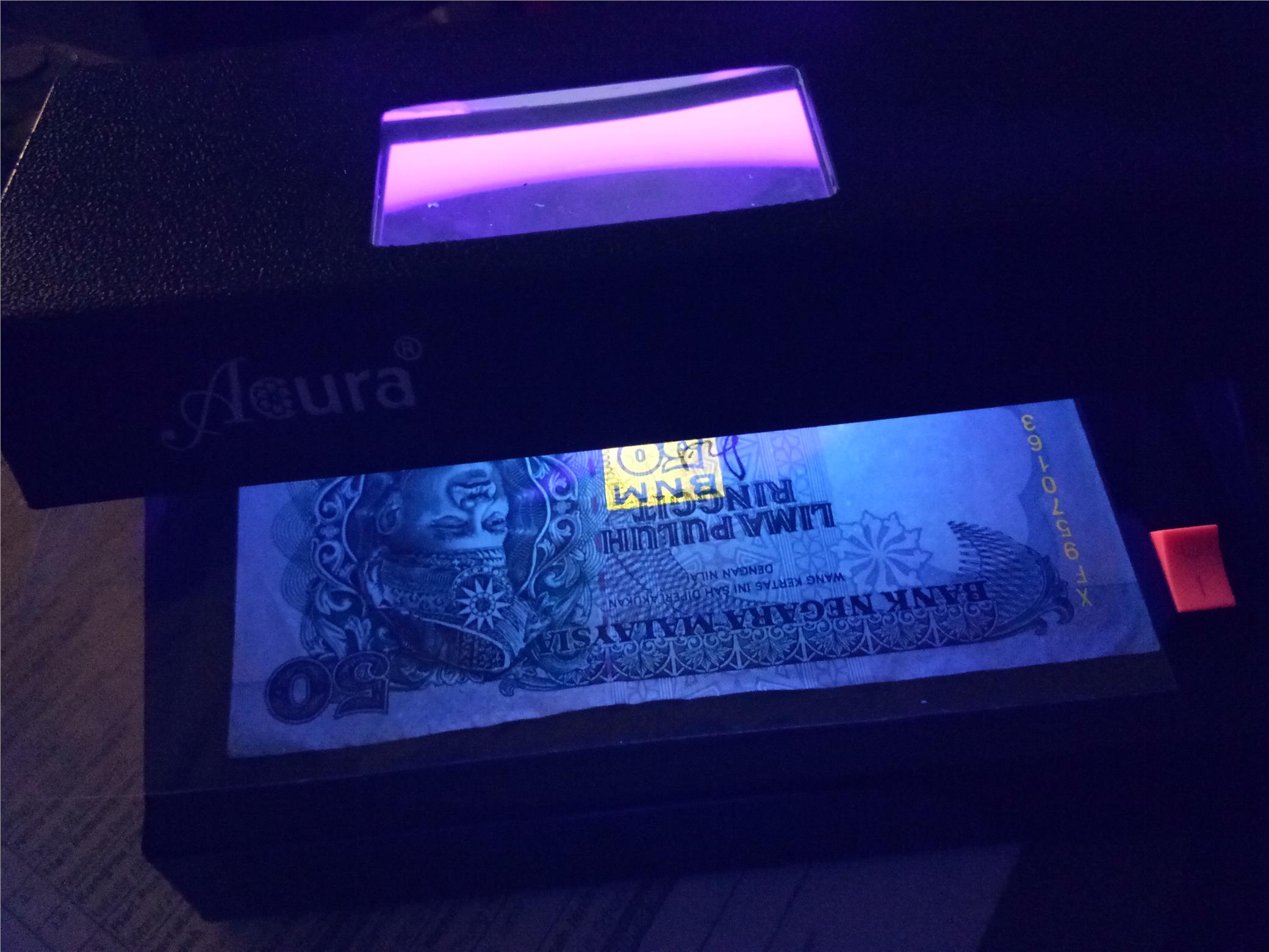 Money Detector Currency Checker Uv Light With Magnifying