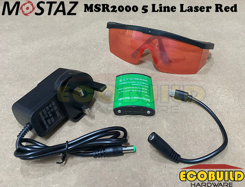 MOSTAZ 5 Line Laser Leveling - Red Line - MSR2000