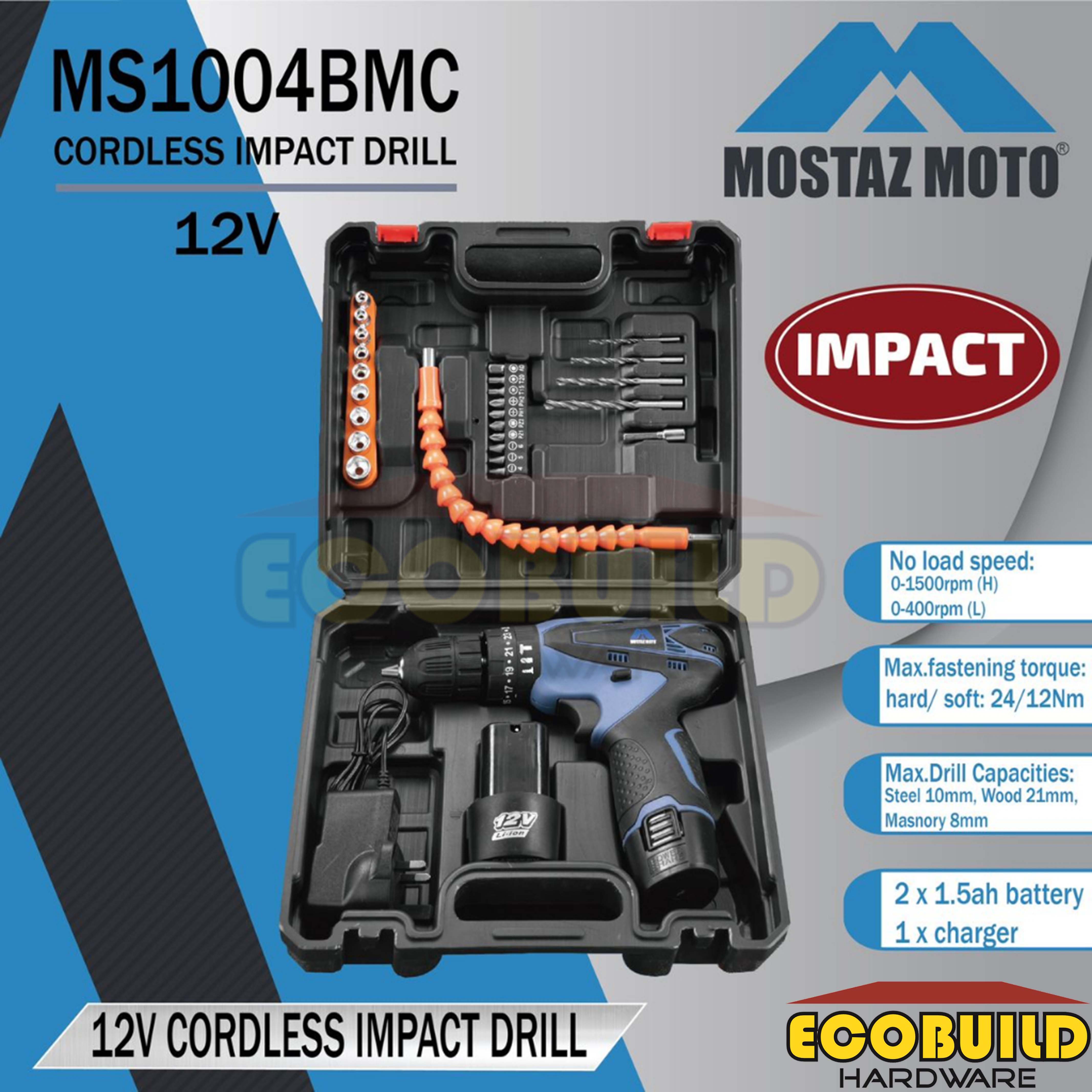 MOSTAZ MOTO CORDLESS IMPACT DRILL MS1004BMC