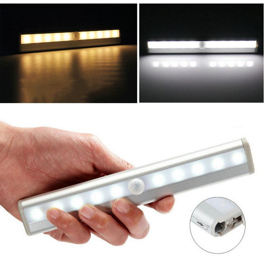 Motion Sensor LED Night Light, Super Bright 10 LED Lamp Magnetic Stick