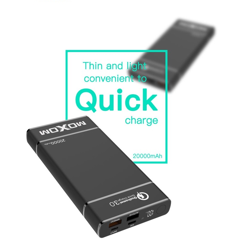 Moxom MI-5 20000mAh QC 3.0 Dual USB Qualcomm Quick Charge 3.0 Powerbank