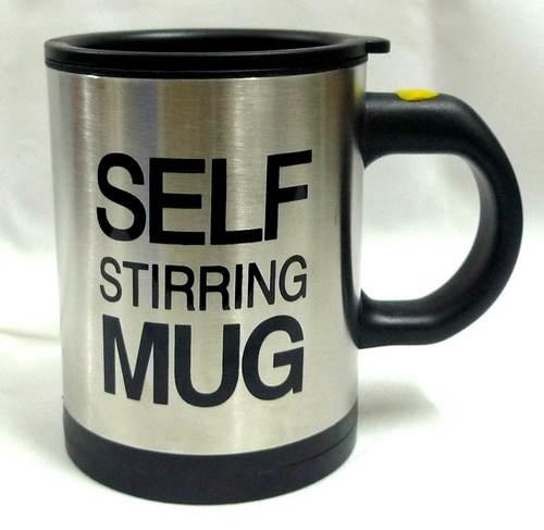 MUG Auto Self stirring Coffee Cup Spinning magic Black