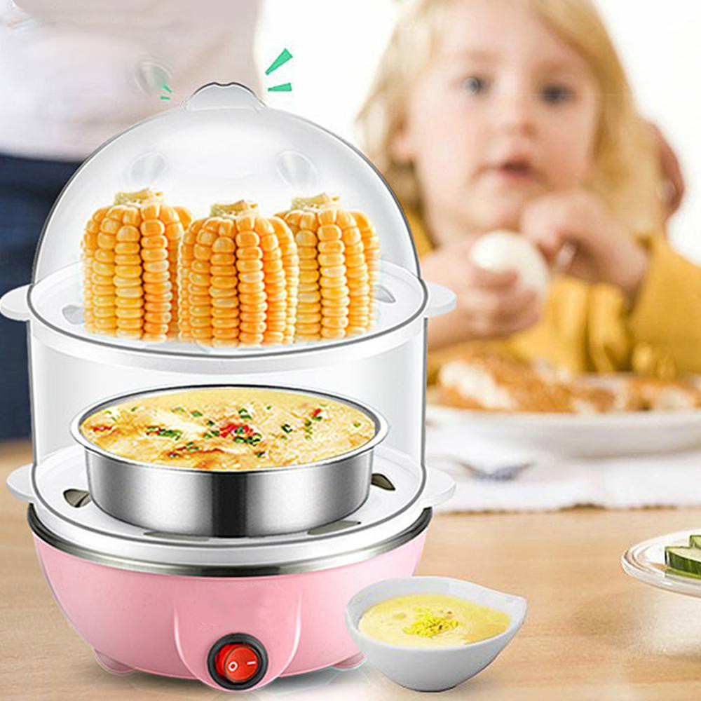 Multifunction Double-Layer Electric Food And Egg Cooker/ Boiler  &amp; Steamer