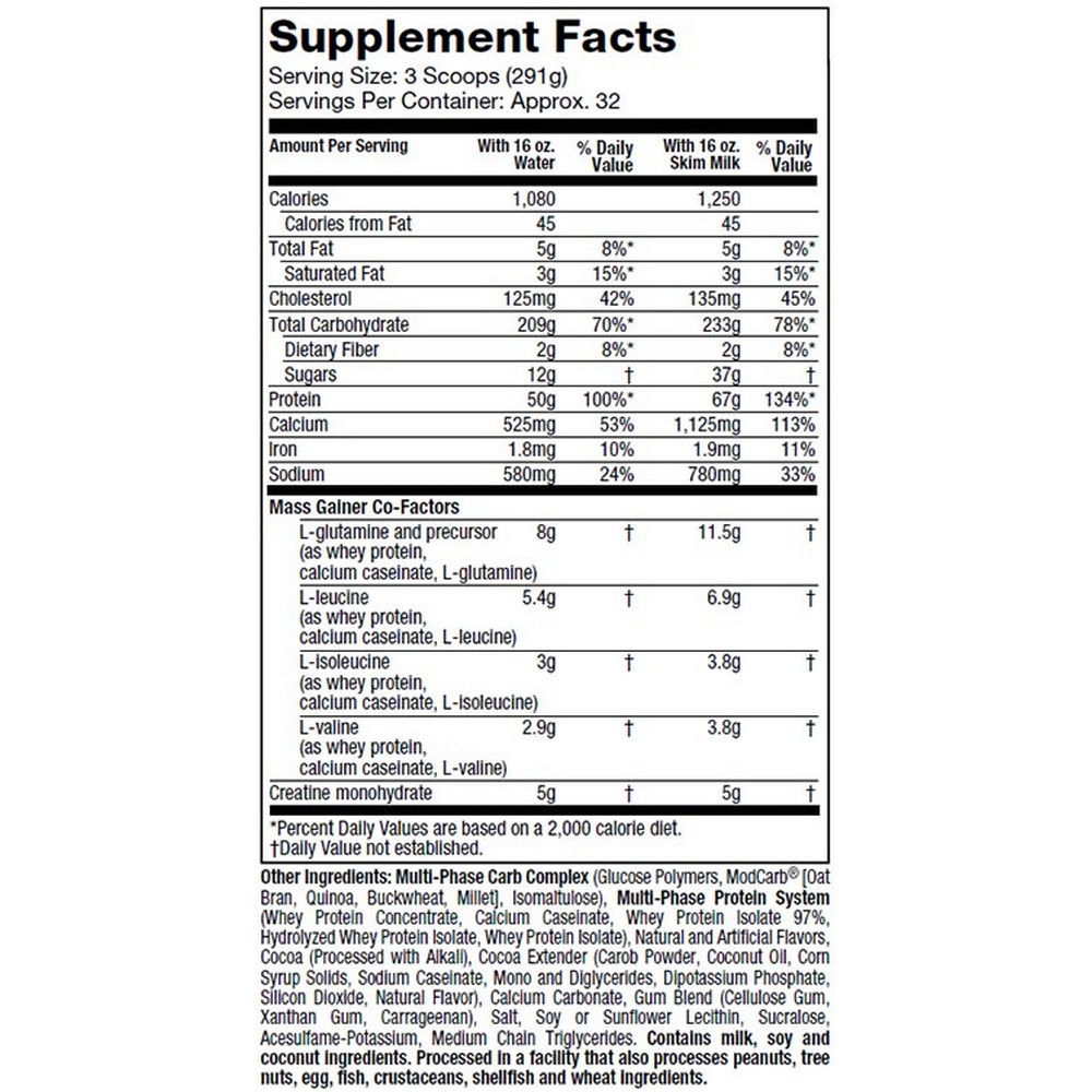 weight gainer muscletech