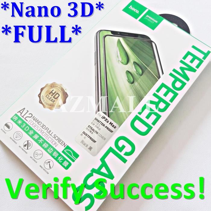 (Nano 3D) hoco FULL Cover Tempered Glass Apple iPhone XS Max (6.5")
