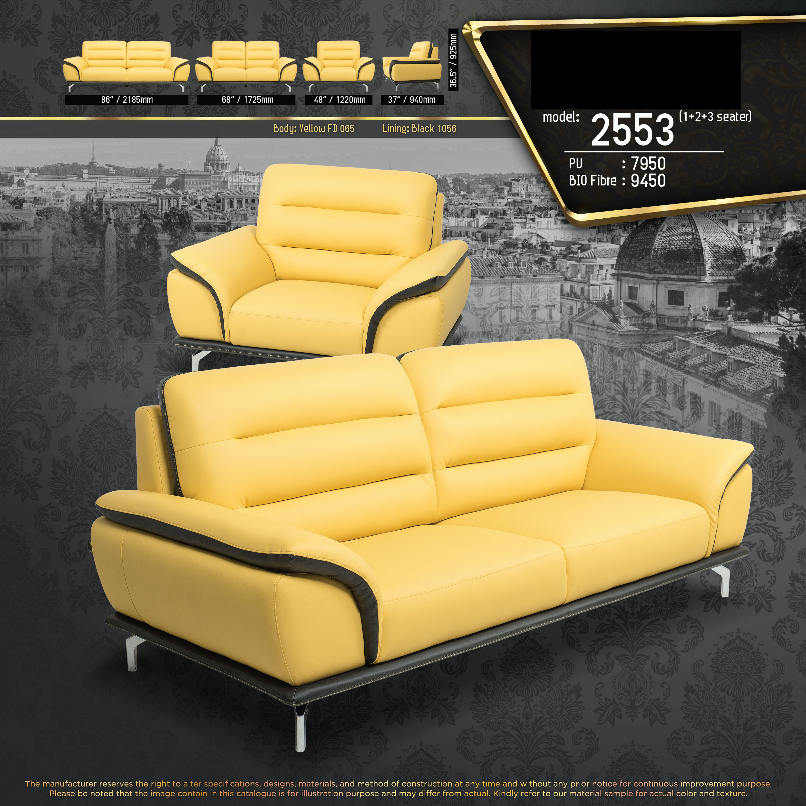 Nashville 1 2 3 Seater Fully Leather Sofa Lounge Chair Living Hall
