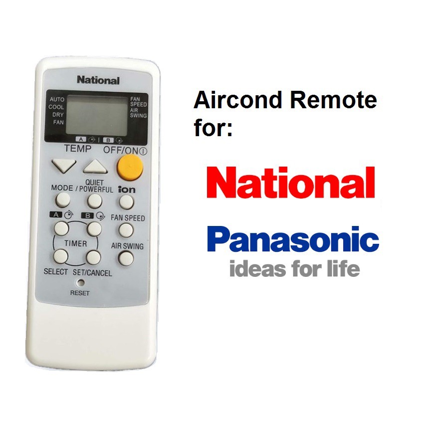 National Panasonic AirCond Remote Control A75C2287 A75C2450 A75C2308 A75C2458