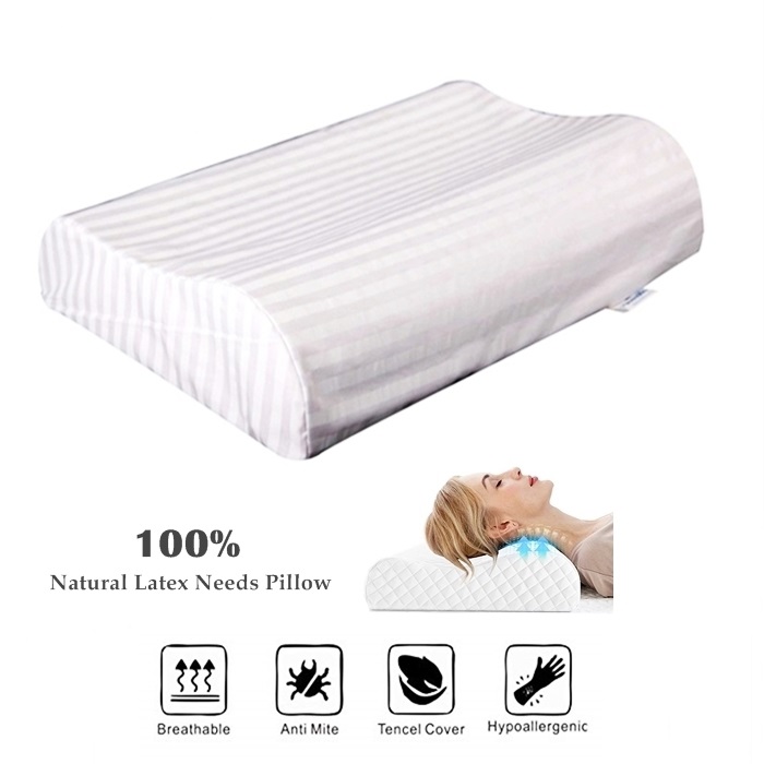 Natural Latex Pillow | Neck Support Foam Pillow | Bolster Contour Shape