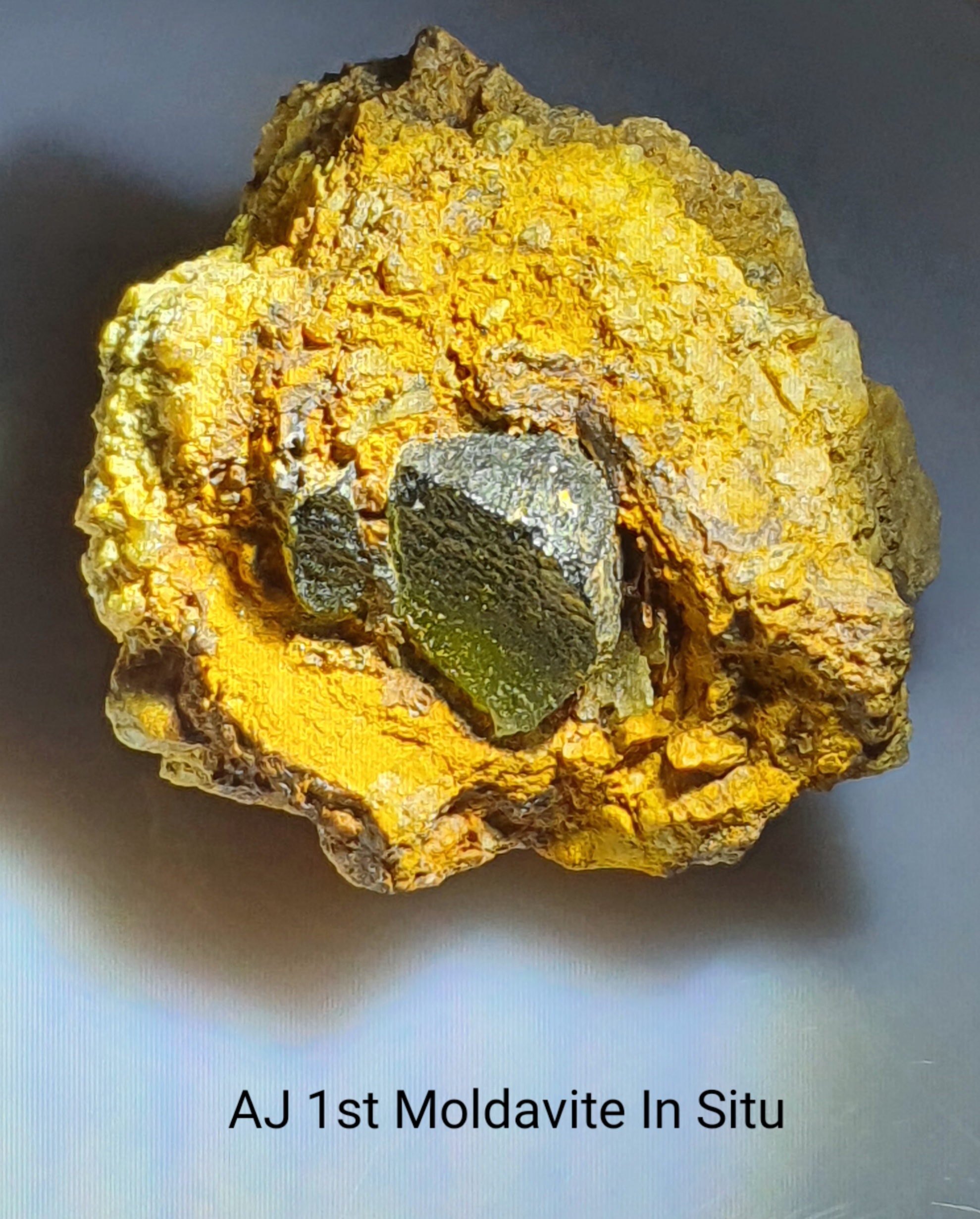Natural Moldavite In Situ (Twin)