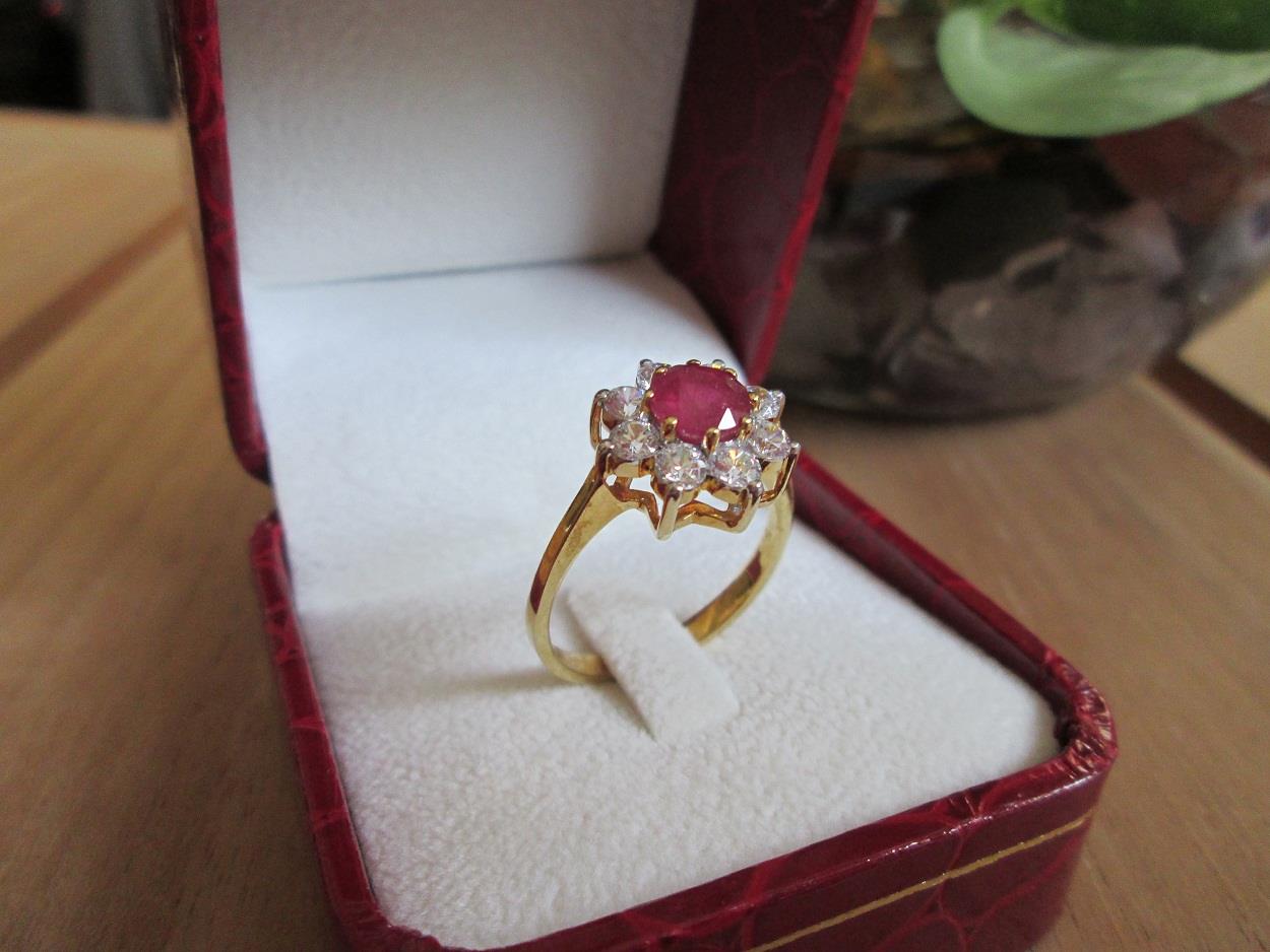 silver and gold rings with stones