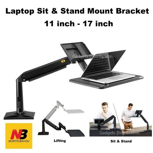 NB FB17 Gas Strut Sit & Stand Mount Laptop Workstation Bracket 2547.1