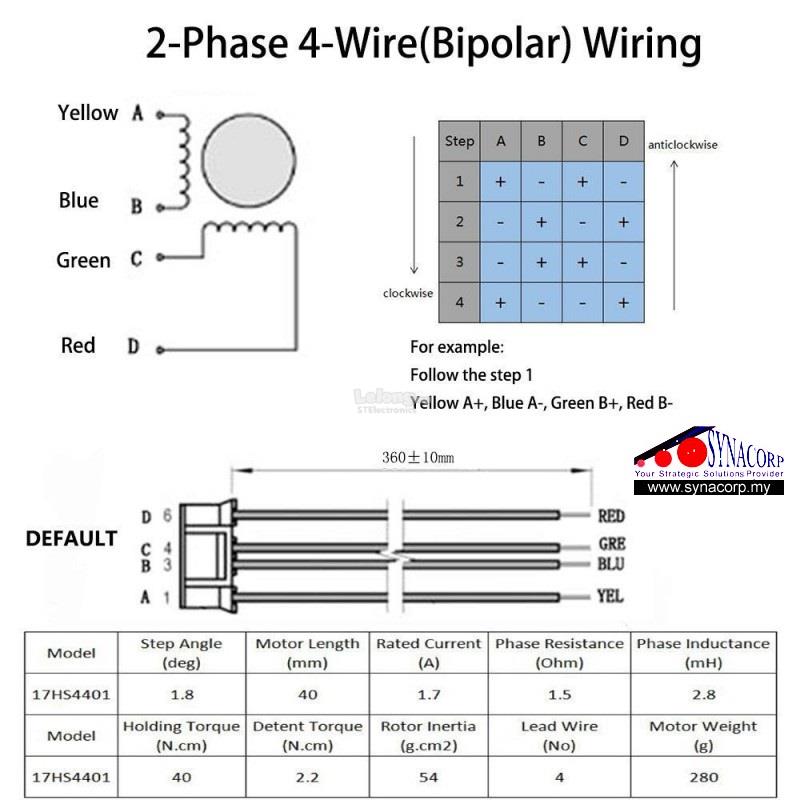 Nema 17 Stepper Motor Wiring 9276