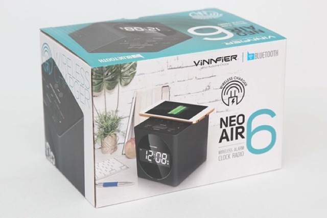 NeoAir 6 Alarm Clock Radio with Wireless Phone Chargers