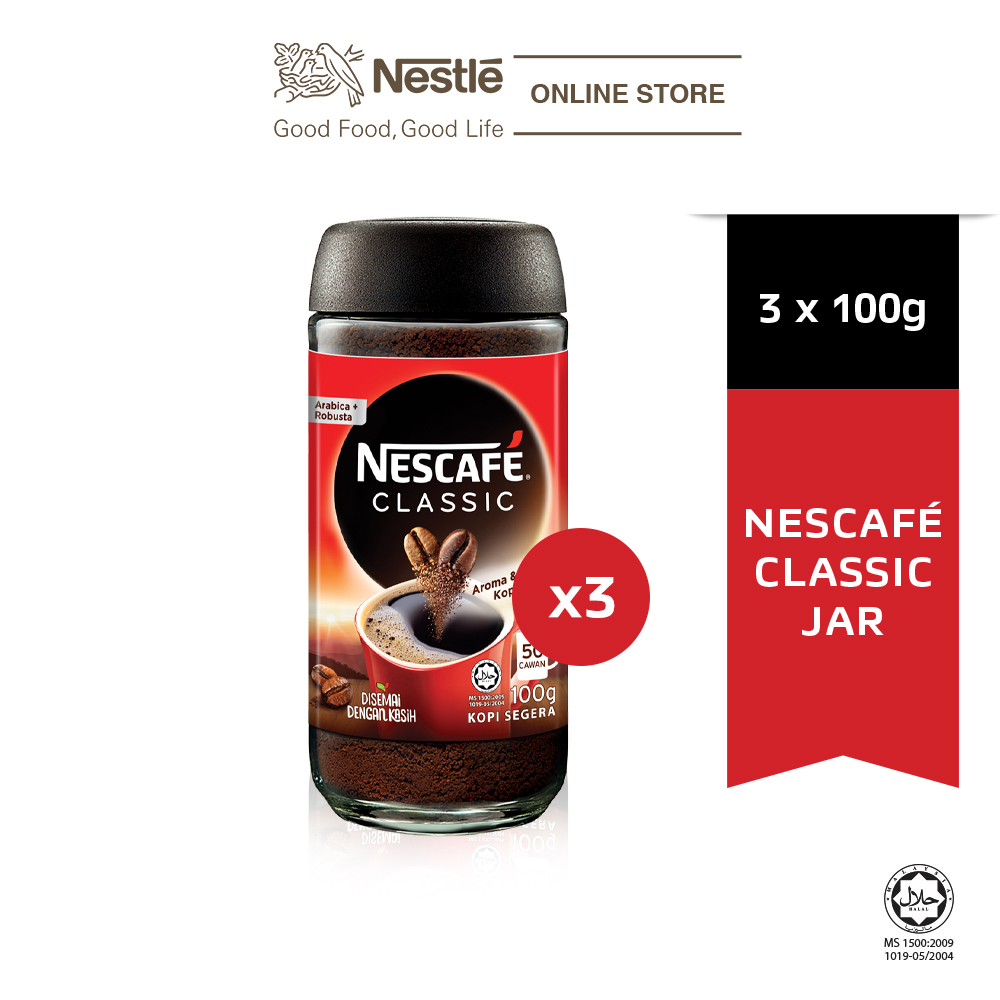 NESCAFÃ‰ CLASSIC Coffee Jar 100g x3 jars