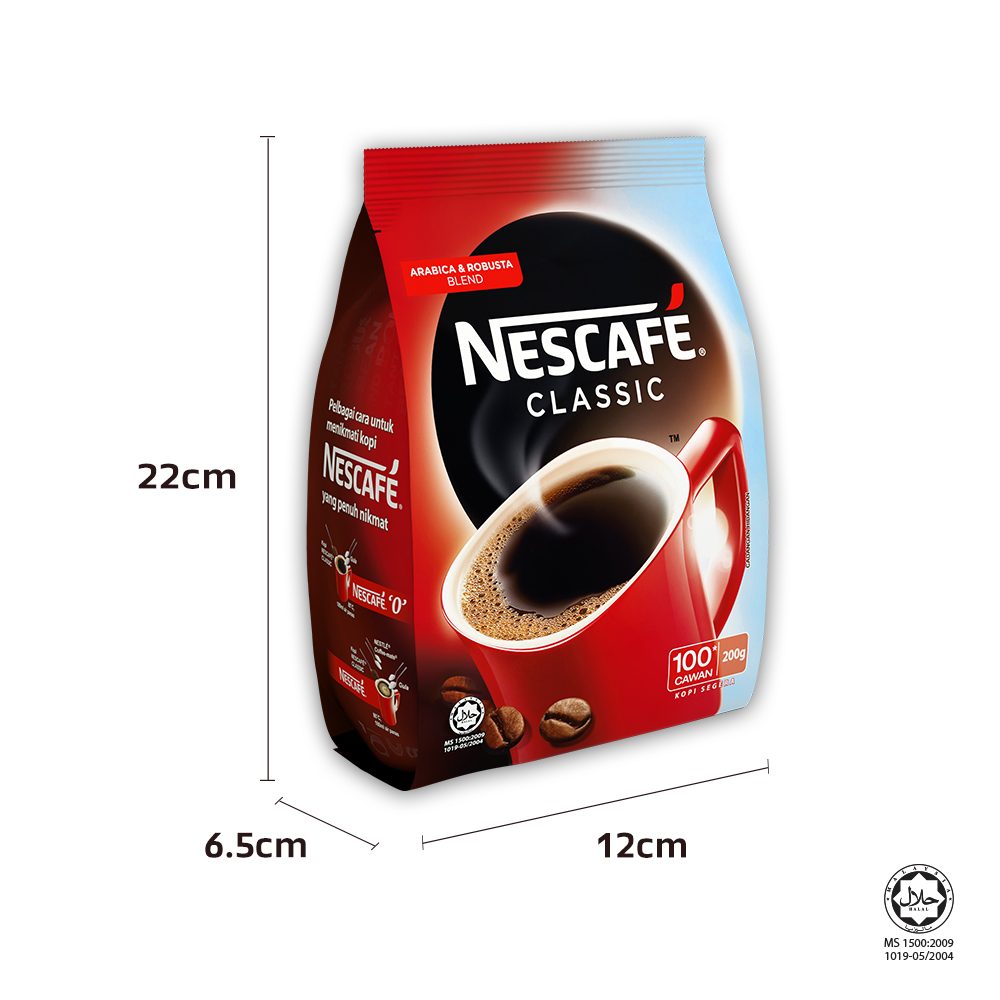 NESCAFÃ‰ CLASSIC Coffee Refill Pack 220g Bonus Pack x3 packs