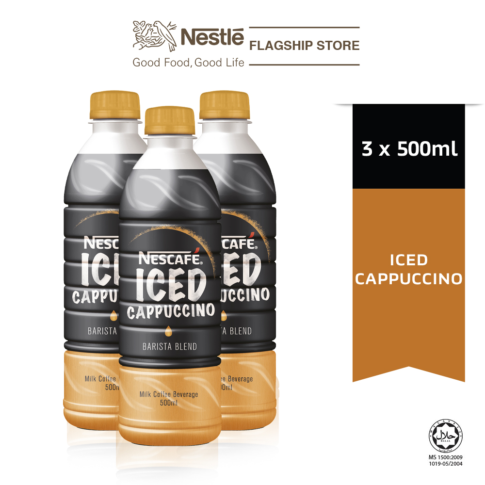 NESCAFÃ‰ Iced Cappuccino 500ml x3 bottles [Exp: Oct'22]