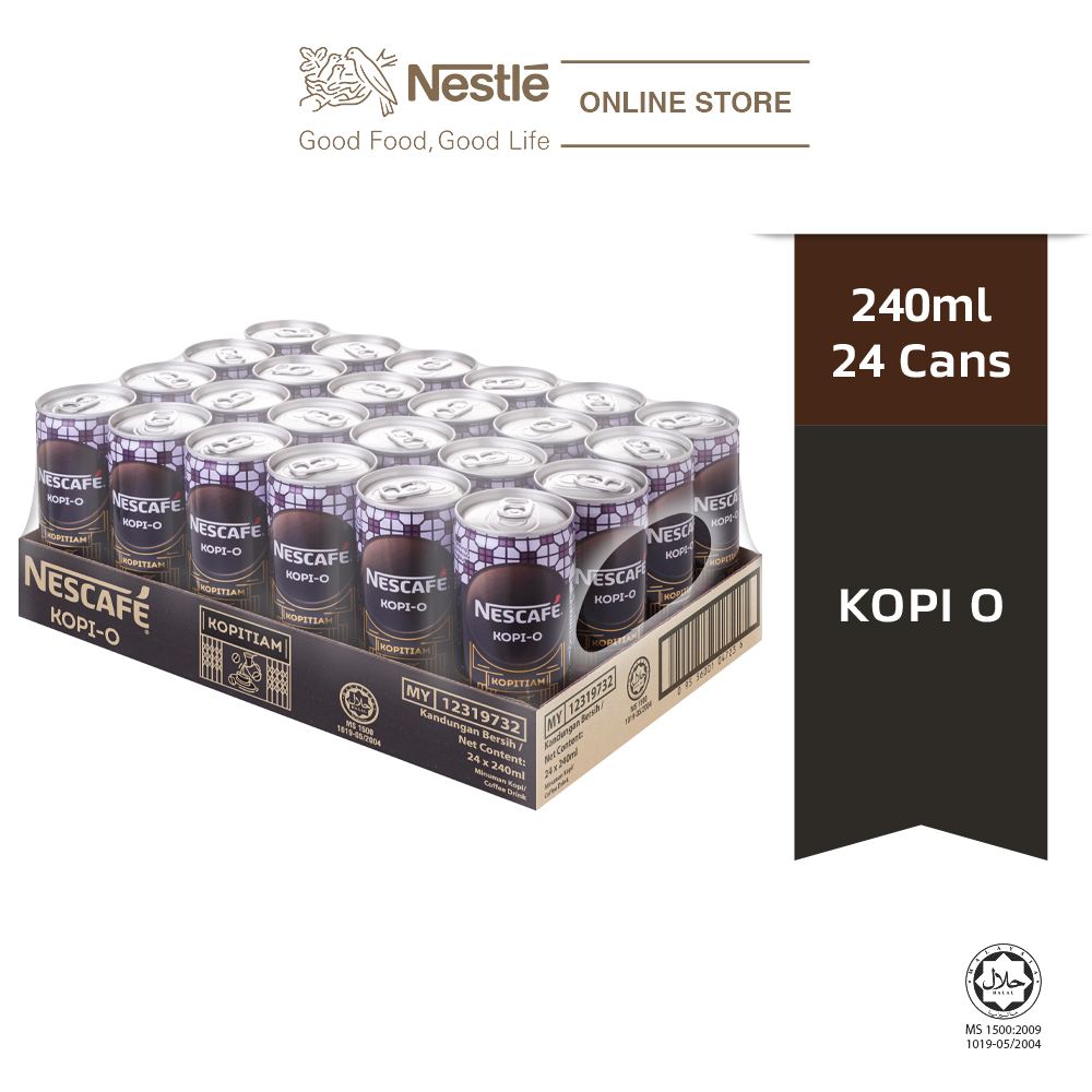 NESCAFE KOPI O RTD 24 Cans, 240ml Per Can
