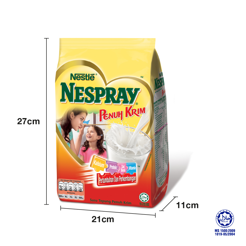 NESPRAY Full Cream Powder Softpack 1.6kg x 6packs (Carton)