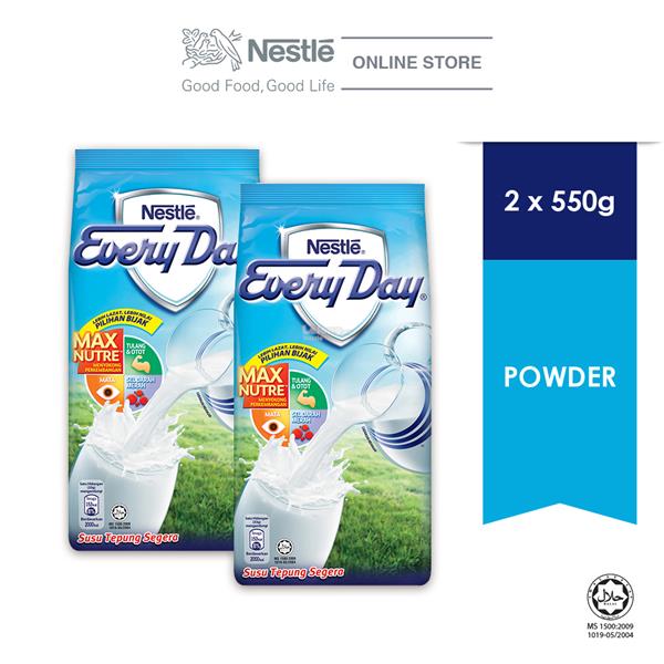NESTLE EVERYDAY Milk Powder Softpack (550g), Bundle of 2