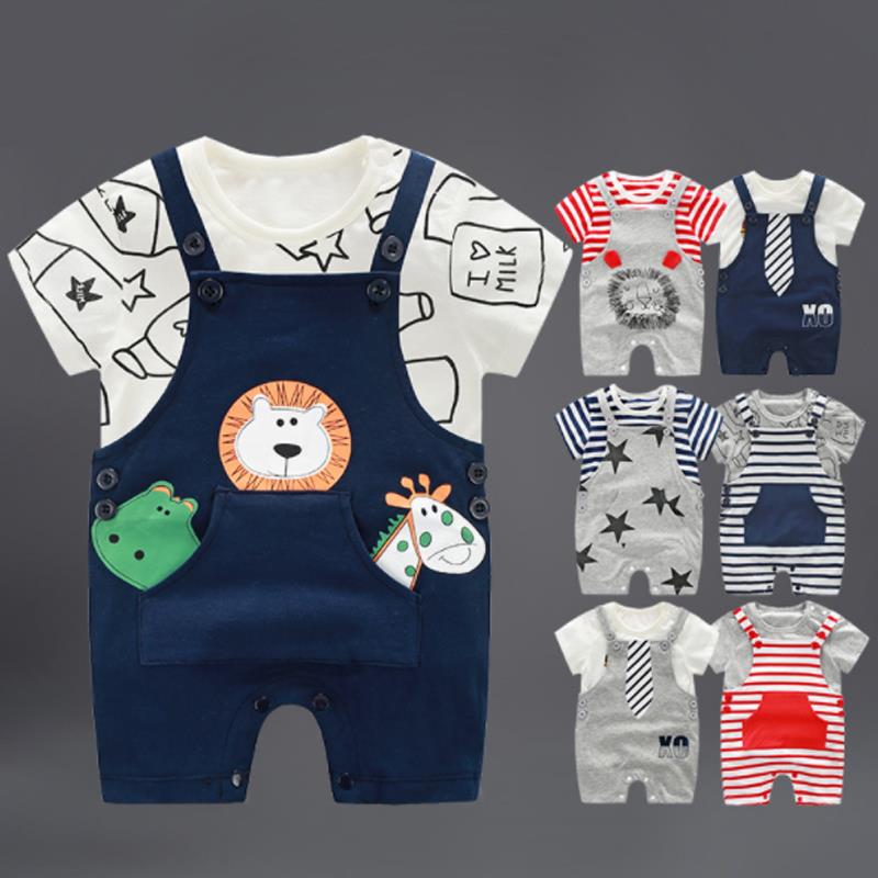 Newborn Baby Boy Children Summer Toddler Bib Jumpsuits