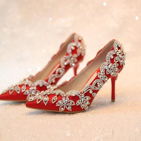 Newest High Heels Red Rhinestones We End 5 9 2018 10 15 Am Newest High Heels Red Rhinestones Wedding Shoes For S