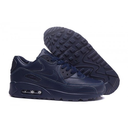 navy blue leather air max 90