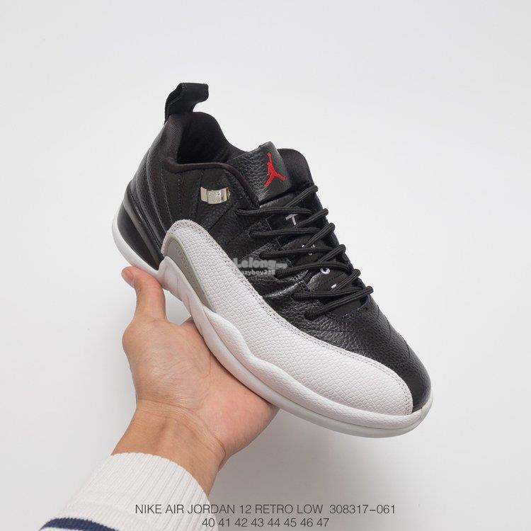 jordan 12 black white