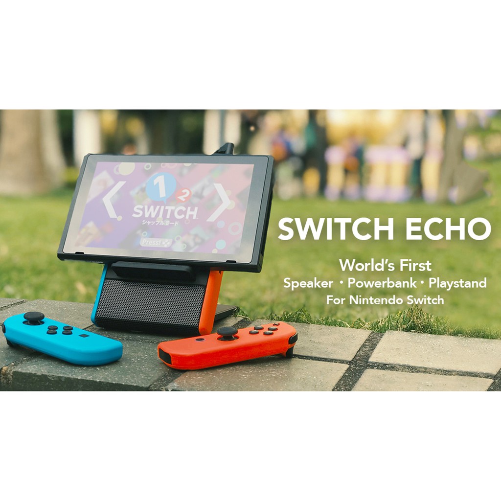 Nintendo Switch Echo 3 In 1 Powerbank/Speaker/Palystand 8000MAH Grey/Neon