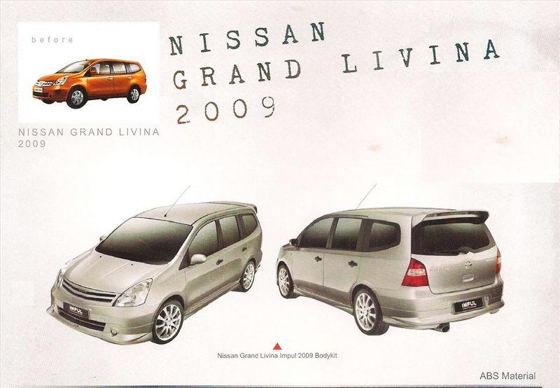 Nissan Grand Livina '07-10 Impul 1 Style Full Set Body Kit ABS
