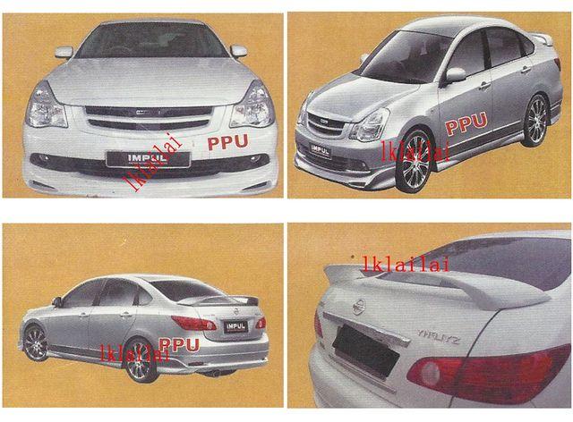 Nissan Sylphy PPU Body Kit IMPUL Style [Grille+Skirt+Spoiler]Paint